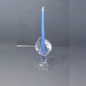 Vintage Clear Glass Calla Lilly Candle Holder/Budvase